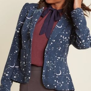 ModCloth 2X "Stargazing Splendor" Blazer Constellation Celestial Hard to Find